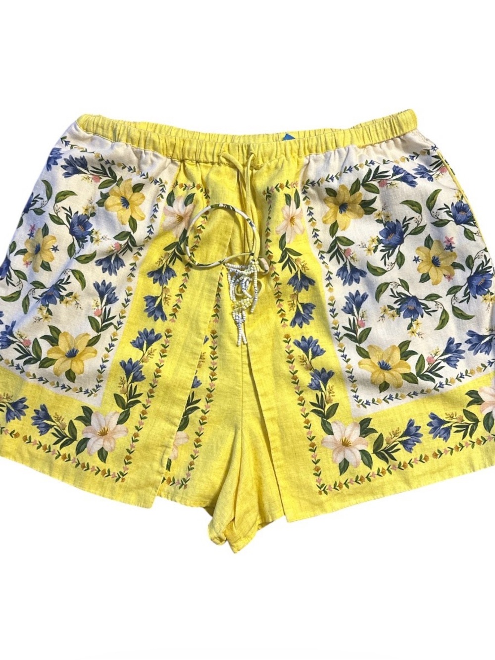 Farm Rio Linen Blend Sunflower Shorts - Picture 3 of 6